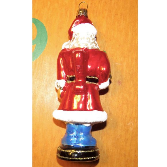 Impuls Santa Nutcracker Ornament, Mouth Blown, Hand Painted, Flaws In Paint, NEW - Picture 2 of 7